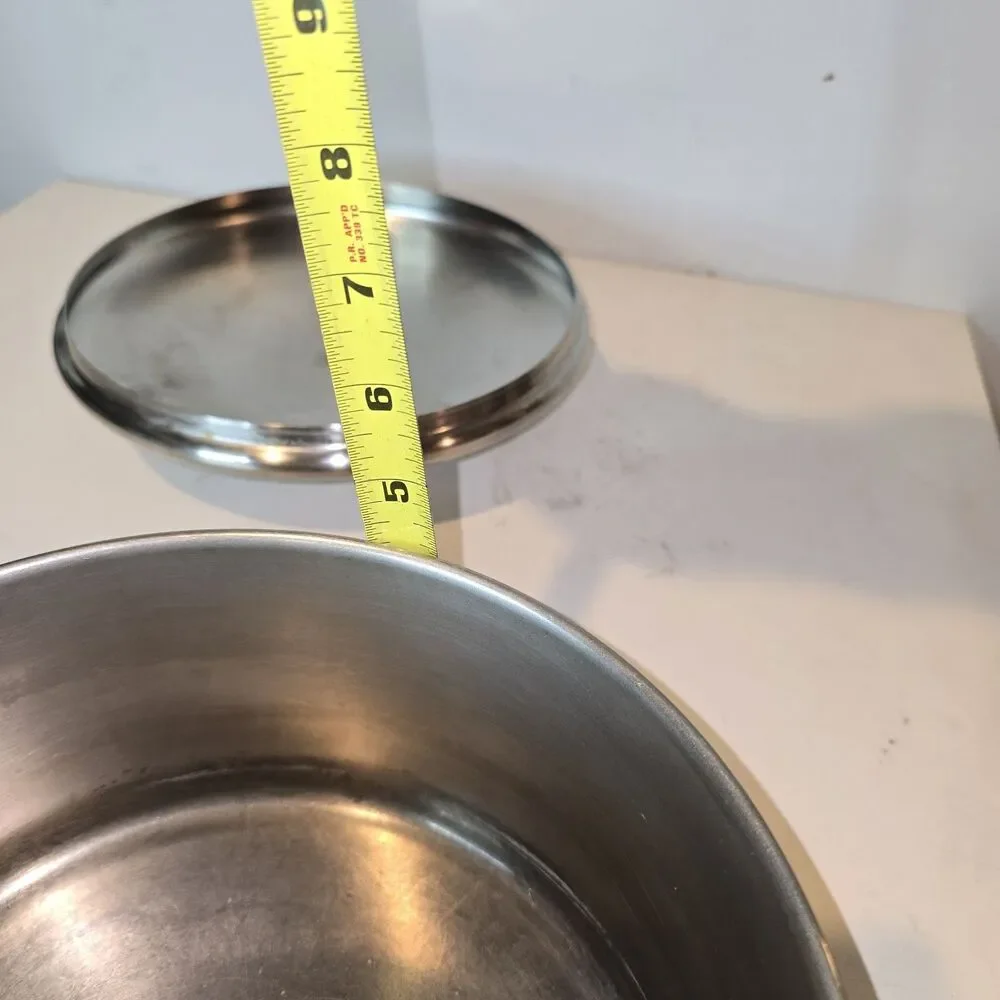 REVERE WARE 4 1/2 Qt. Stockpot With Lid Copper Bottom 89B Clinton, Ill USA